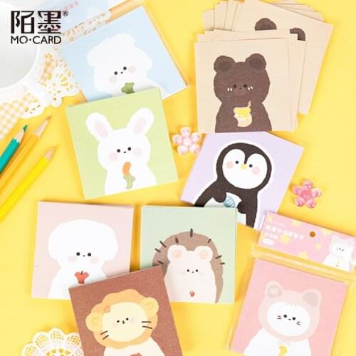 50 sheets Cute cub series Memo Pad Message Notes Decorative Notepad Word Book Portable Plan Book Memo Stationery Office Supplies