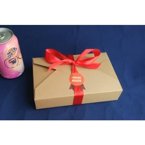 500pcs 19.5*12.5*4cm White/brown Kraft Paper Envelope Box For Candy/food/wedding/jewelry Gift Box Packaging Display Boxes