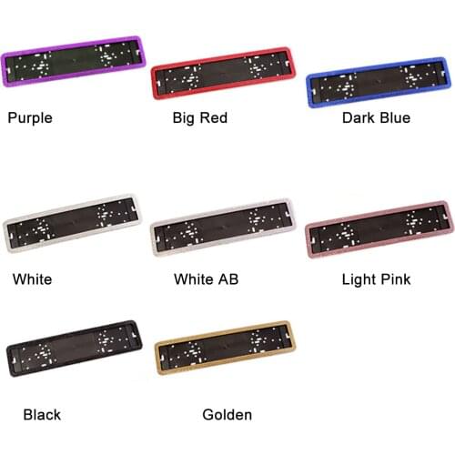 9 Color European License Plate Frame Bling Crystal Women License Diamonds Plate Frame License Cover Holder