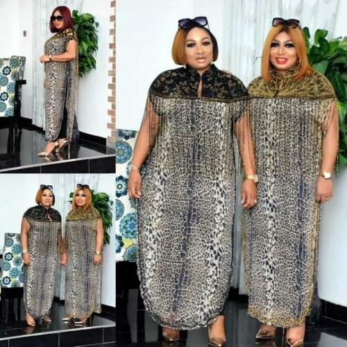 African Dresses And Pant For Women Plus Size Clothing Dashiki Tassel Sequins Abaya Muslim Dress Africa Clothes Robe 2 Piece Sets