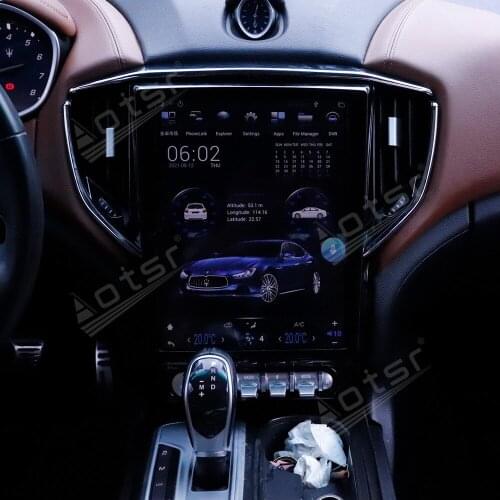 6+128G Android 11 For Maserati Ghibli Vertical screen Tesla PX6 Car Radio Multimedia Player GPS Navigation CARPLAY DSP 4G LTE