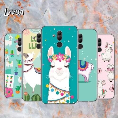 Llama Alpacas Animal For Huawei Mate 40 30 20 20X 10 RS P Smart 2021 2020 Z S Pro Plus Lite 2019 Phone Case Shell