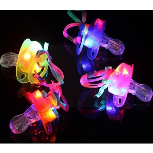 Colorful Luminous Pacifier Whistle Toy Bar Led Prank Concert Props Props Toys Children Glowing Kty Rave Flashing R7c8