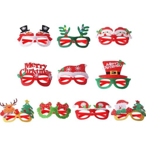 DIY 3D Kids Christmas Diamond Painting Glasses DIY Rhinestone Stickers Children Party Toys Kids Educational Toys Hobby Crafts