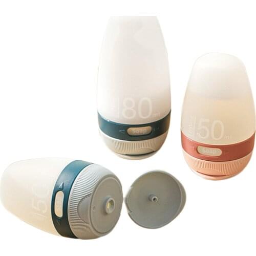 Travel Bottle, Portable Household Sub Bottle Silicone Bottle for Perfume Cosmetics, Pink/Blue