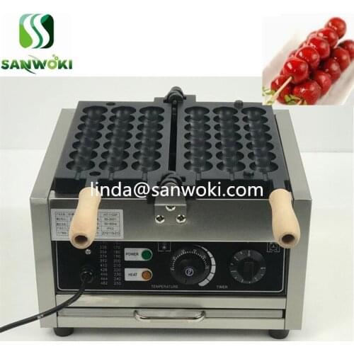 Electric sugar-coated haws stick waffle machine ball shaped waffle toaster machine Non-stick stick waffle baking machine