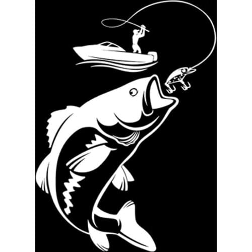 Fuzhen Boutique Decals Exterior Accessories Interesting Fishing Fisherman Hobby Fish Boat Car Stickers Vinyl Decal