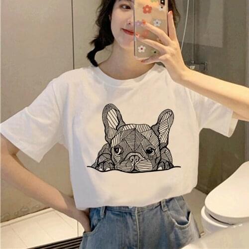 Fashion dog graphic T Shirts Female T-shirt kawaii streetwear Cartoon tees Women T-Shirt Short Sleeve Harajuku ropa mujer