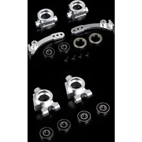 CNC Alloy Front and Rear Wheel Bearing Base Kit Fit for 1/6 FG Monster Hummer ROVAN Big Monster Truck RC CAR PARTS