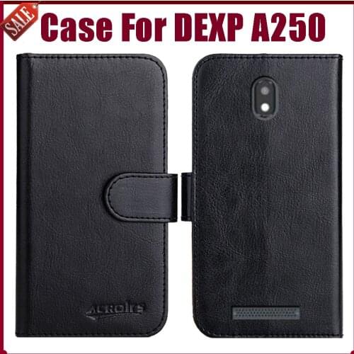 Hot! DEXP A250 Case 5" Fashion 6 Colors Flip Soft Leather Wallet Protective Cover For DEXP A250 Case Phone Bag