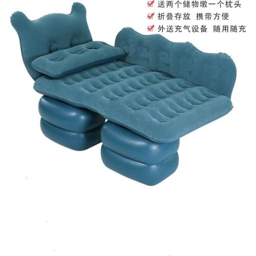 Cartoon multi-purpose car mattress, outdoor wagon shock mattress, air bed with head guard