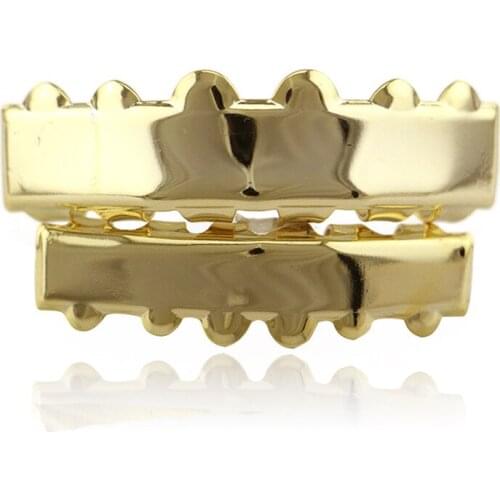 Men Grills Set Hip Hop Teeth Grillz Gold Color Tooth Caps Dental Grill Silver Color Teeth Cap Body Jewelry Wholesale Joyeria