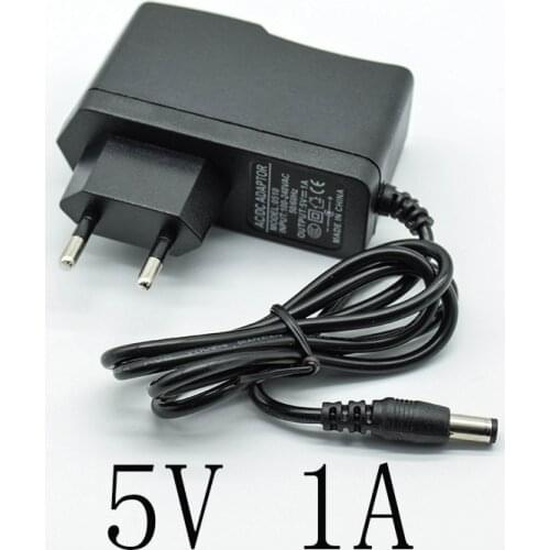 New 100-240V AC Converter Adapter DC 5V 1A Power Supply Charger EU Plug 5.5mm * 2.5mm(2.1mm) AC to DC