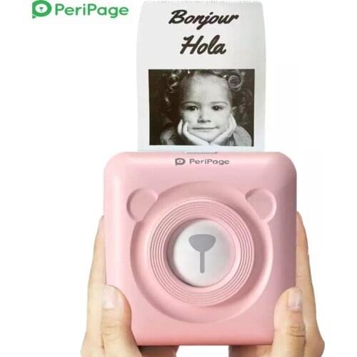PeriPage Mini Portable Thermal Printer Paper Photo Pocket Thermal Printer 58mm Printing Wireless Bluetooth -Compatible Printers