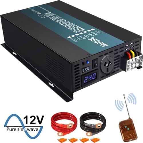 XYZ INVT 3500 watt Power Converter Customizable Pure Sine Wave Inverter 12v 24v 36v 48v dc to ac 120v 240V with Remote Control