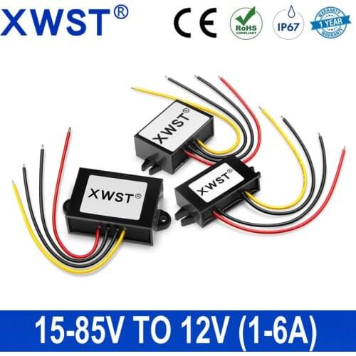 XWST DC DC Converter 24V 36V 48V 60V 72V 80V 85V to 12V 1A 3A 2A 4A 5A 6A Power Supply Module 12V Voltage Regulator CE ROSH