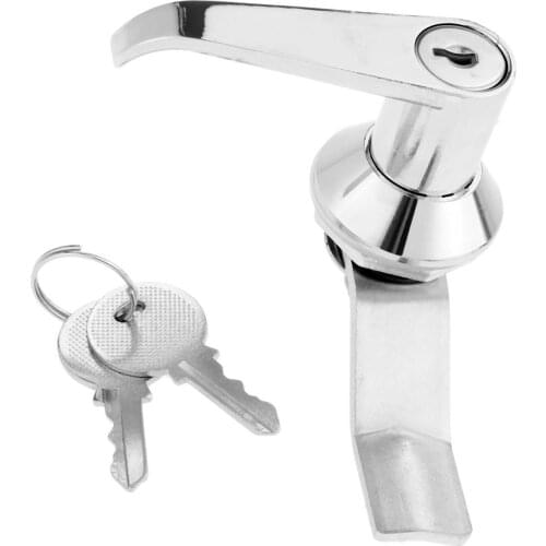 Handle Lock +2 keys Panel Mount Cam 76mm Zinc Alloy Cabinet Door Mailbox Power Distribution Cupboard Box Locker Plate Hardware