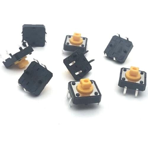 Touch switch 4-pin square head 12 * 12 * 7.3 micro button 12x12 4-pin micro button small switch (5pcs)