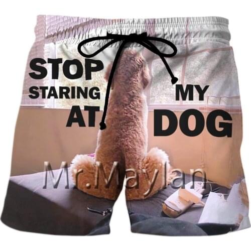 2020 Summer Men Board Shorts 3D Print Animals Dog Fashion Mens Bermuda Beach Shorts Boys Trousers Plus Size 6XL Quick Dry