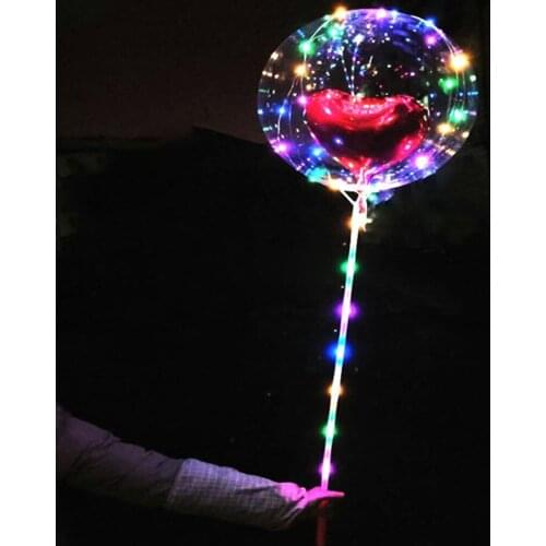 20 Inch Wedding Party Strings Decor Led Latex Balloon Christmas Light with Handled Stick Birthday Party Christmas Decor#290177
