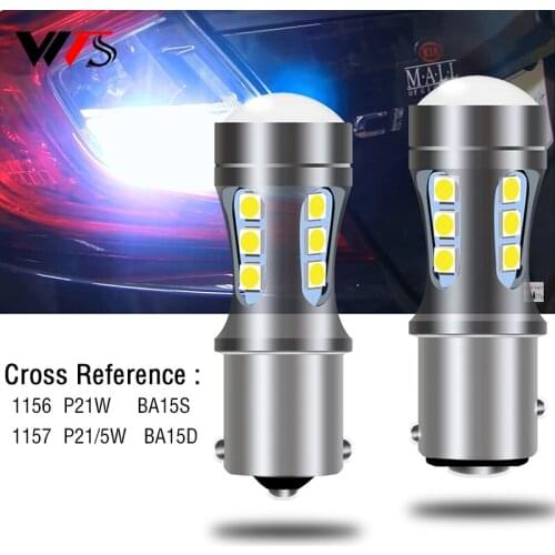 2pcs Canbus P21W 1156 BA15S LED Reverse Bulb For Skoda Superb Octavia 2 FL 2010 2011 2012 2013 Daytime Running Lights Brake Lamp