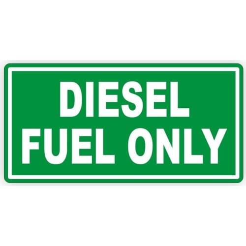 DIESEL FUEL ONLY Vinyl Decal Sticker Label Fuel Door Truck Turbo Weatherproof
