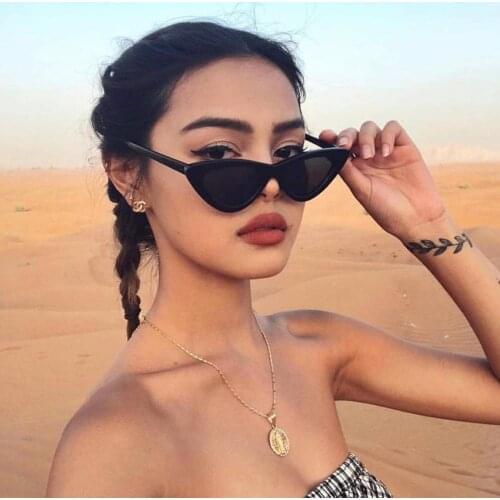 Vintage Cateye Sunglasses Women Sexy Retro Small Cat Eye Sun Glasses Brand Designer Colorful Eyewear For Female Oculos De Sol