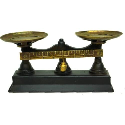 Trinket Scale Metal Miniature Decorative Nostalgic Vintage Handmade Hand Painted Quality Durable Lawyer Judge Jeweler Gift