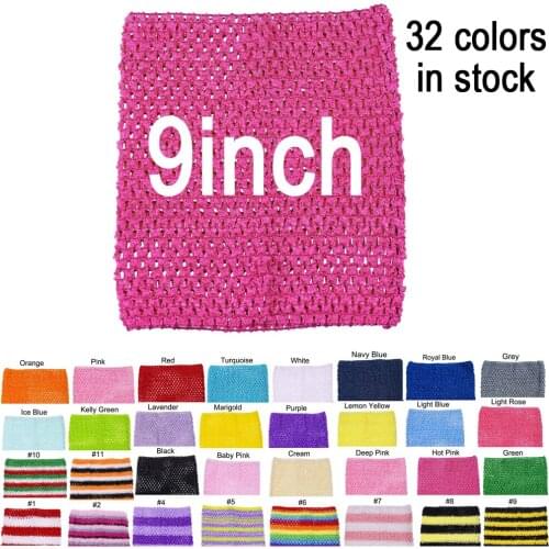 9inch Crochet Tutu Tube Tops 20x23cm Toddler Girls Tutu Tops Chest Wrap Wide Crochet Headbands Tutu Bands 50pcs Per Lot