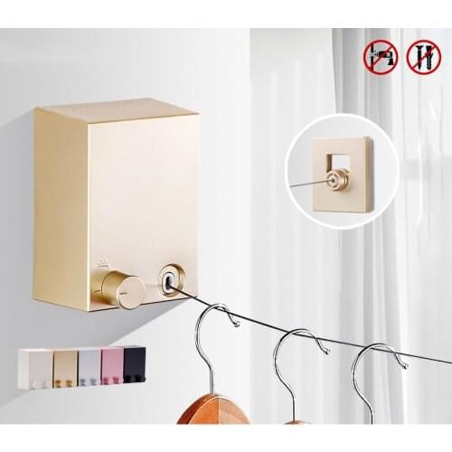 Retractable Steel Wire Clotheslines Adjustable Indoor Balcony Quilt Clothes Drying Racks Laundry Storage Clothes Line