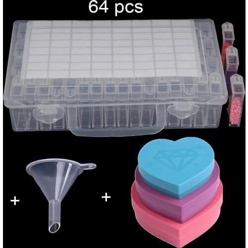 56/64 Grid Dismountable diamond painting Accessories Diamond Embroidery Cases PP plastics Box Organizer Home Storage boxes