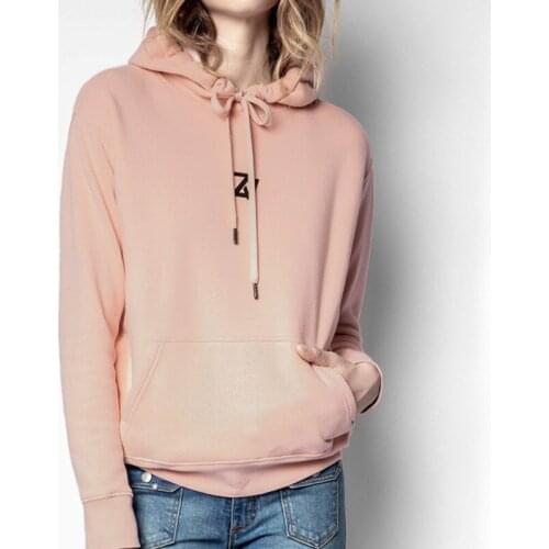 Back Photo Letter Print Hoodies Womens Long Sleeve Casual 2021 Spring Ladies Hooded Sweatshirt