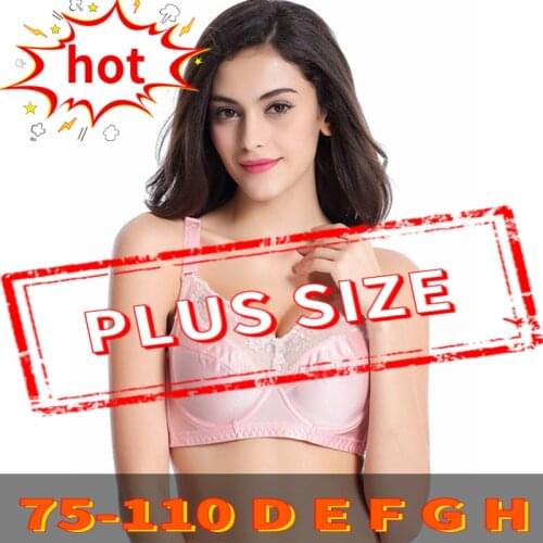 Sexy Embroidery Women Bra Lace Bras Padded Underwire Brassiere Lingerie Plus Size 75 80 85 90 95 100 105 110BCDEFGH Bralette bh