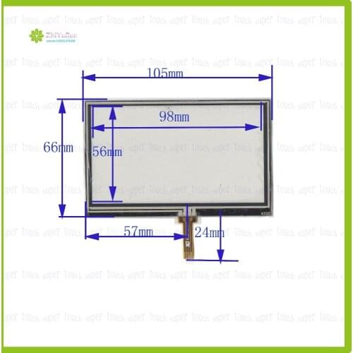 ZhiYuSun for GPS car MP5 MP4 5PCS/Lot 105mm*66mm New 4.3 inch 4 lines Touch Screen 105*66 this is compatible touch