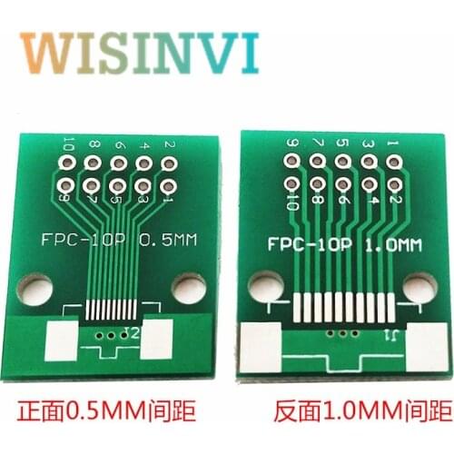5 PCS/LOT Double Side 0.5mm 1mm FFC FPC 10P 10 Pin to 2.54mm DIP Moudle PCB Board Adapter Socket Plate