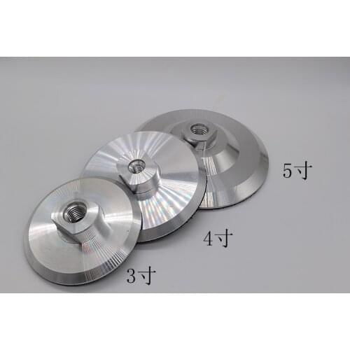3"/4"/5"/6" Aluminum Backer Pads M14 5/8-11 Thread Backer Holder Pad For Surface Or Straight Edge Polishing 1pc