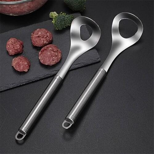 Non Stick Creative Meatball Meat Baller Spoon Maker with Leaked Elliptical Hole Meat Ball Mold Kitchen Gadget Meat Tool