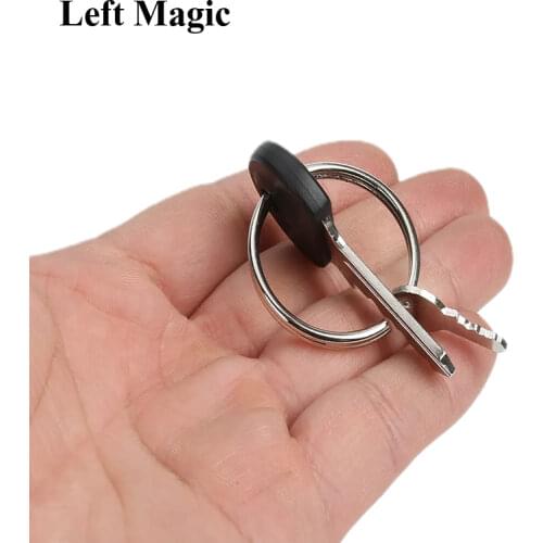 Flite by Steve Thompson Borrowed Ring To Keychain Magic Tricks Close Up Mentalism Illusion Gimmick Street Props