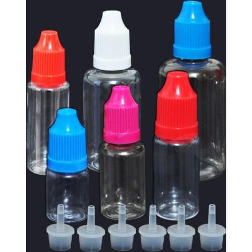 10ml e liquid 10 ml bottle 10ml 15ml 30ml 50ml pet e cig liquids plastic dropper bottles with child proof cap whole sale
