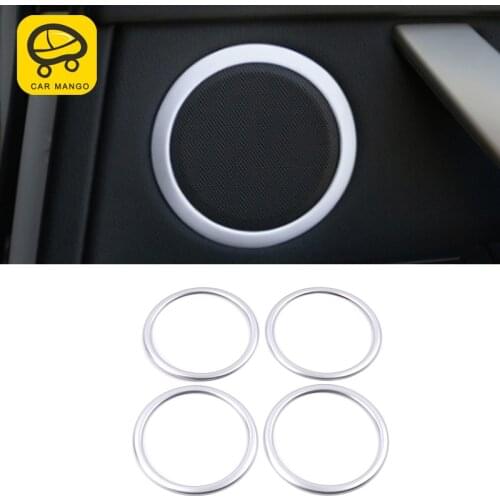 CARMANGO For BMW 1 Series F20 F21 2012-2019 Auto Car Sound Loudspeaker Circle Ring Sticker Frame Trim Cover Interior Accessories