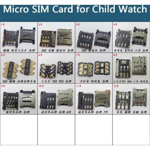 Child Watch Smartphone Toy Game Player GPS Navigation Flip Bar 6/7/8/9pin Micro Nano SIM Card Socket Slot Tray Adapter PCB FPC