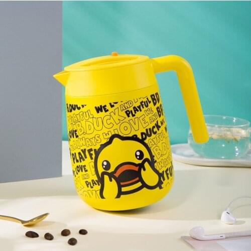 TT Small Yellow Duck 316 Stainless Steel Desktop Thermal Insulation Kettle Home Office Large Capacity Warm Kettle 1 Liter
