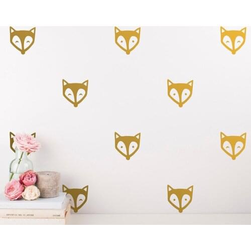 Cute Fox Tribe Removable Vinyl Wall Stickers For Children Rooms Decor Baby Wallpaper Fox Kids Room Wall Art Decal Mural
