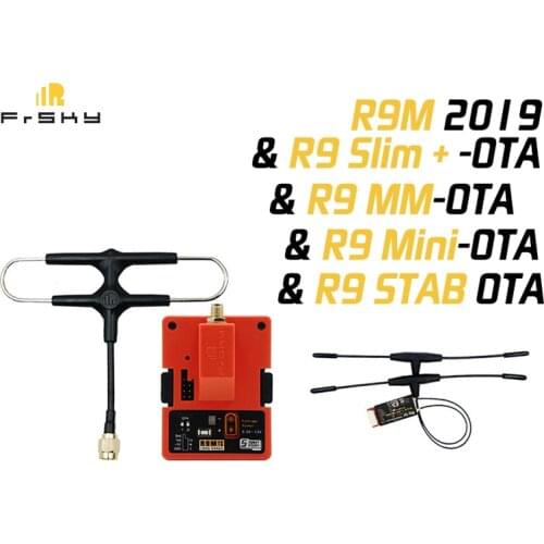 FrSky R9M 2019 900MHz Long Range Transmitter Module and R9 Mini/R9MM/R9 Slim Plus OTA Receiver for RC Drone w/ Super8 T antenna