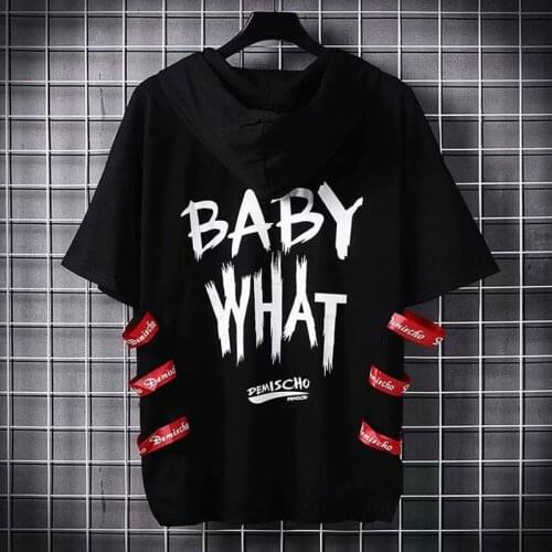 Mens Hoodies Male Casual Sweatshirts Men Kpop Style Streetwear Sweatshirt Short sleeve Tops Hot 2020 Fashion Hip Hop Hoodies