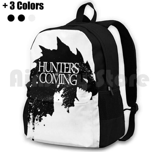 Hunters Are Coming Outdoor Hiking Backpack Waterproof Camping Travel Monster Hunter Video Games Series