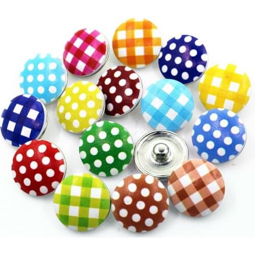 Wholesale 50pcs Mix Printing Spot Snap Buttons 18mm snap buttons Ginger Snap Bracelet&Bangles DIY Snap Jewelry Charms