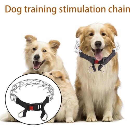 Dog Prong Collar Pinch Training Adjustable Size Pet Choker Durable Quick Release Outdoor Walking Harness With Snap Buckle Iron