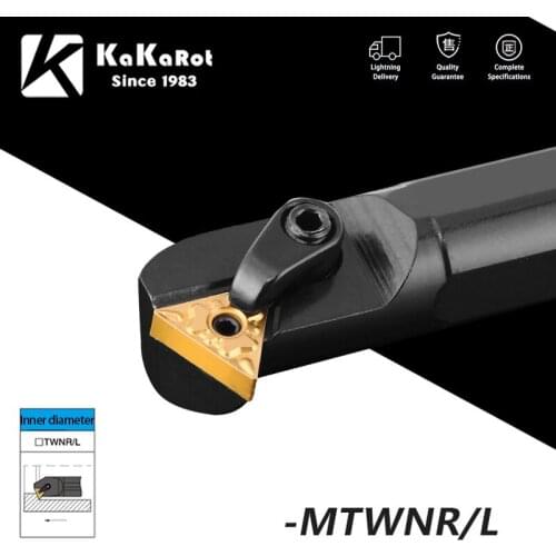 KaKarot Internal Turning Tool Holder S16Q-MTWNR16 S20R-MTWNR16 S32T-MTWNR16 Carbide Inserts TNMG160404 Lathe Cutting Tools