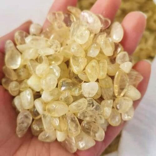 Polished Healing Crystal Gem Natural Quartz Crystal Chip Citrine Gravel Stone Used for Home Decoration